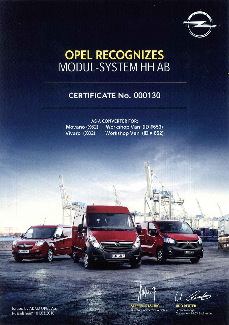 Modul-System certifié par Opel